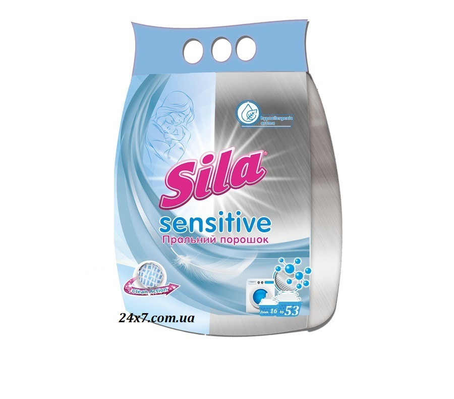 Засіб для прання Sila Sensitive порошок 2.4 кг