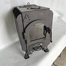 Піч буржуйка "Батарея" зі склом, тривалого горіння, метал 4мм, фото 4