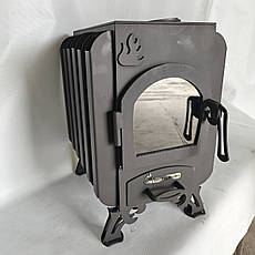 Піч буржуйка "Батарея" зі склом, тривалого горіння, метал 4мм, фото 5