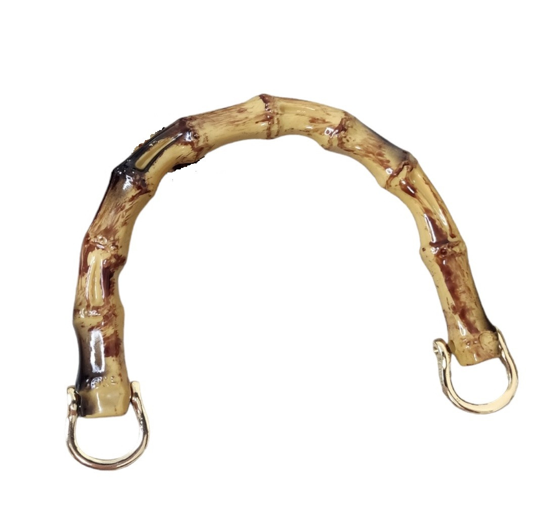 Ручка для сумки акрилова під бамбук пари 155*110 мм з тримачами, фото 1