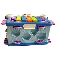 Розвиваюча гра Краб Остап синій TK Group укр мова піаніно риболовля пісні казки стукалка сортер годинник 25*11*14см (ТК 84101), фото 5