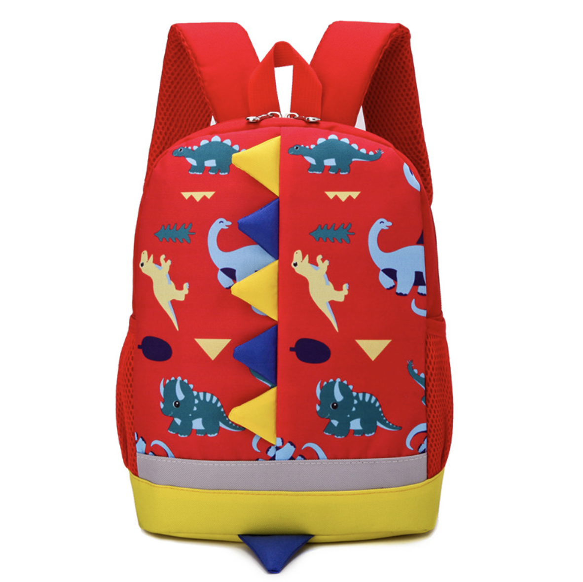 Дитячий рюкзак для прогулянок “Динозавр” / Дошкільний рюкзак для садка / Рюкзак зі світловідбивачами Червоний, фото 1