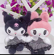 М'яка іграшка Куромі в платті аніме персонаж Kuromi Melody Hello Kitty 20 см, Кошеня Kuromi у платті 20 см, фото 6