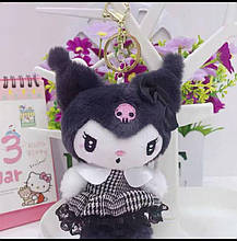 М'яка іграшка Куромі в платті аніме персонаж Kuromi Melody Hello Kitty 20 см, Кошеня Kuromi у платті 20 см, фото 3