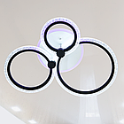 Люстра Лед кругла  Diasha 55W до 12 м² колір Чорний A8180/3BK 3col dim, фото 2