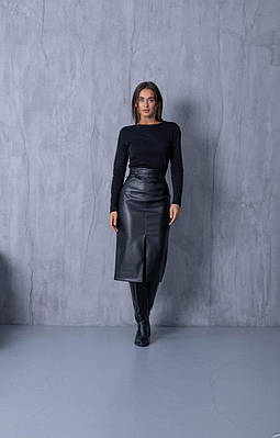 Жіноча спідниця, еко шкіра на замші розм. 44,46,48,50 ТМ "Ніка Цавалюк"