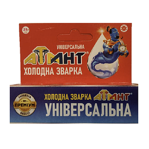Суперклей епоксидний "АТЛАНТ Холодне Зварювання", універсальна 25 г, 1/30/180