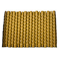 Свічка столова стретська "Кручена" воскова, 37 см, 1/24