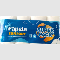 Туалетний папір білий "Papela" Comfort 3 шари (8 шт.), 115 відривів, 1/6