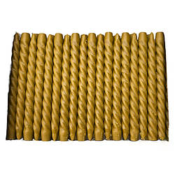 Свічка столова стретська "Кручена" воскова, 37 см, 1/24