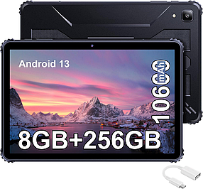 Планшет Cubot TAB KINGKONG 8\256GB Black 4G 10.1" FHD 16MP 10600 mAh MTK 8788 IP68 IP69K