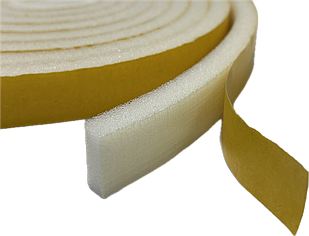 Поролон самоклеючий з армуванням 10мм х  20мм х  3м  білий