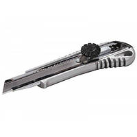 Ніж 18 мм металевий з напрямною гвинтовий замок MASTERTOOL GM (17-0198)