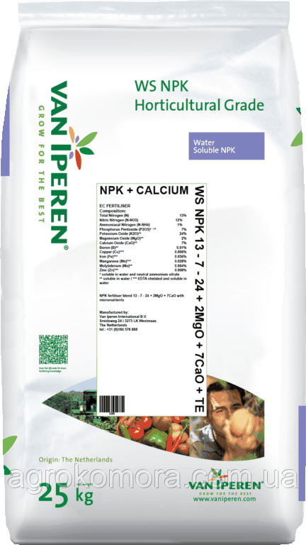 Ван Іперен NPK 13-7-24+2MgO+7CaO+TE, 25 кг Van Iperen