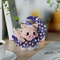 Конструктор блоковий дитячий поросятко на місяці