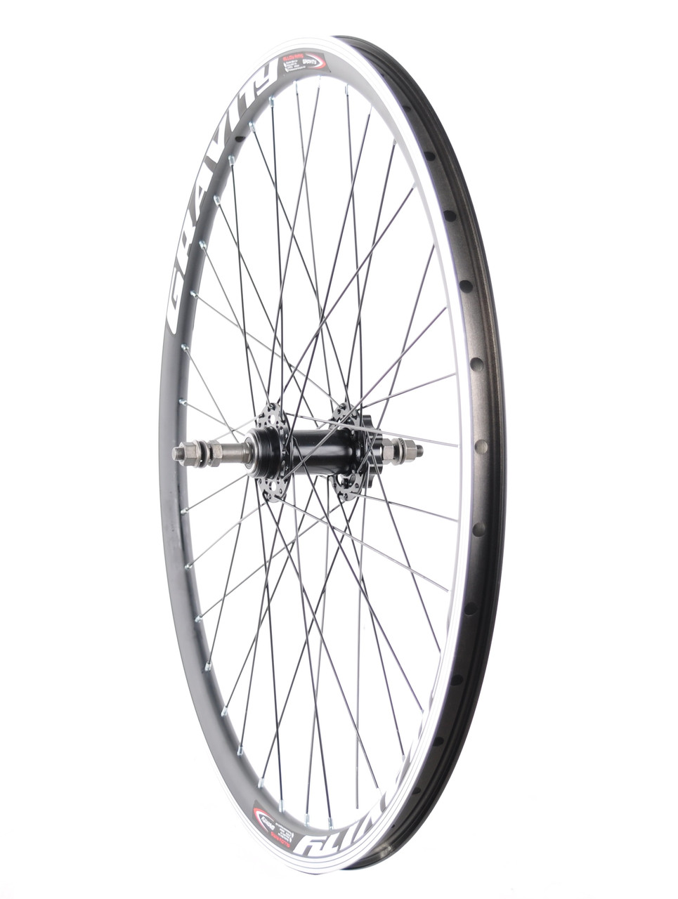 Колесо заднє 24" алюмінієвий подвійний обід 14Gх36, втулка Shunfeng SF-HB25R тріскачка, Disk, фото 1