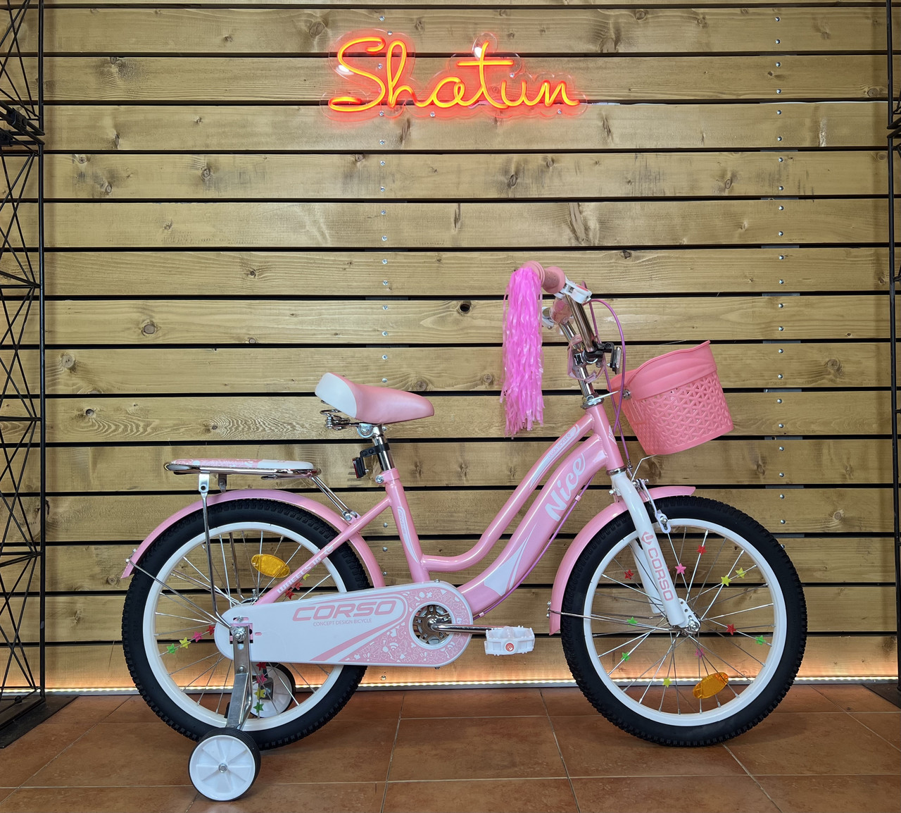 Дитячий велосипед 18" Corso Nice NC-18005 на зріст 105-115 см рожевий