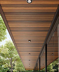 Фасадна дошка планкен косий термоясень 80х20х3000мм