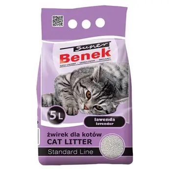 Super Benek Standard Lavander - наповнювач бентонітовий Супер Бенек Стандарт Лаванда  5 л