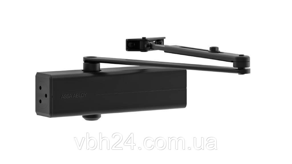 Доводчик із ножицями чорний RAL9005, ASSA ABLOY DC140