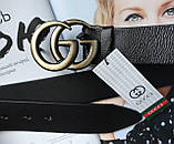 Жіночий шкіряний ремінь в стилі GUCCI, фото 3