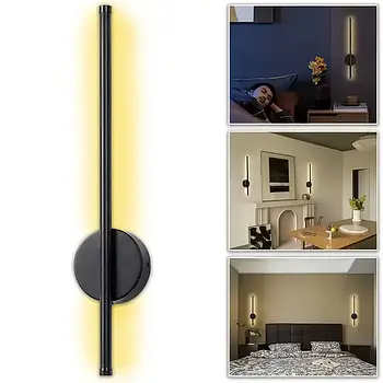 Стінний LED світильник 60 см на акумуляторі Strip light HA-125 Чорний