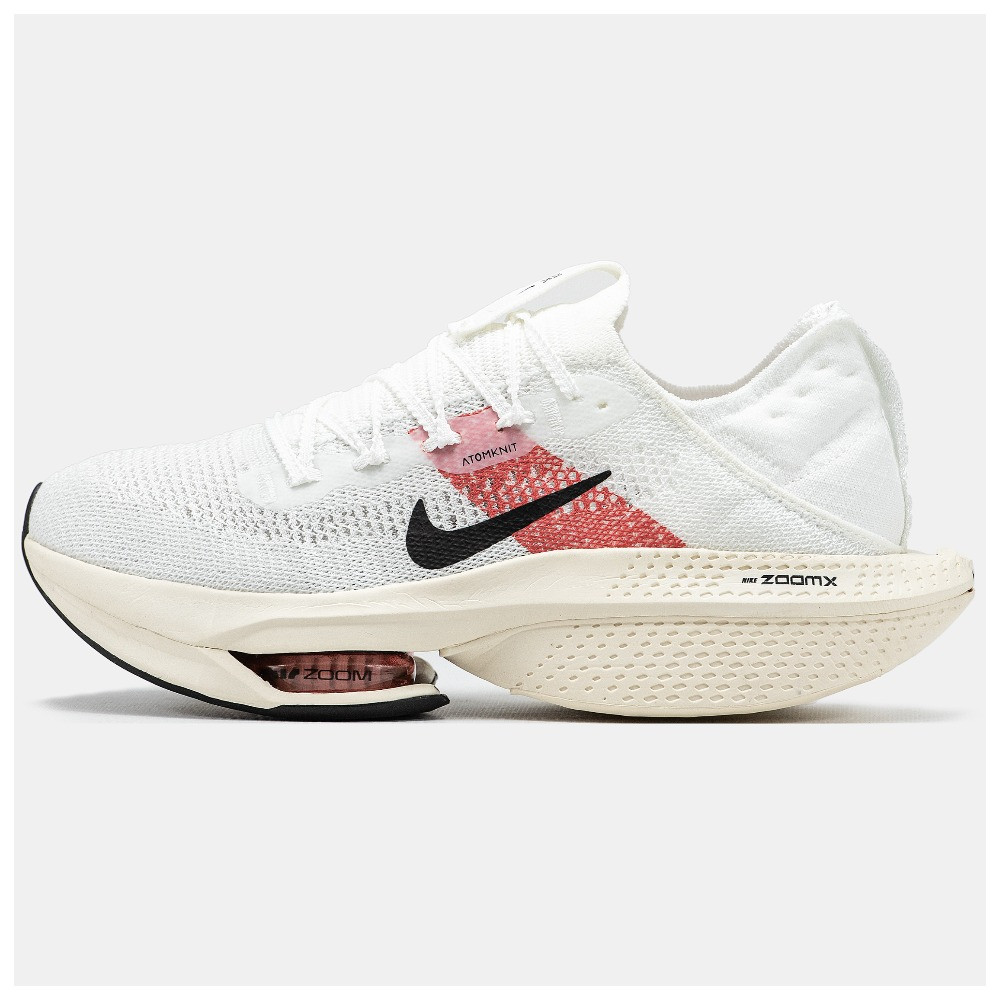 Чоловічі / жіночі кросівки Nike Air Zoom AlphaFly Next% 2 White Red Black, білі кросівки найк аір зум альфафлай некст 2