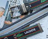 Чоловічий тканинний ремінь LACOSTE синій, фото 4