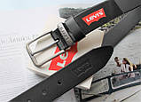 Стильний шкіряний чоловічий ремінь LEVIS, фото 3