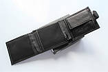 Чоловічий шкіряний гаманець Lacoste black у коробці, фото 6