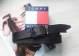 Чоловічий подарунковий набір Tommy годинник, шкіряний ремінь і гаманець black, фото 7
