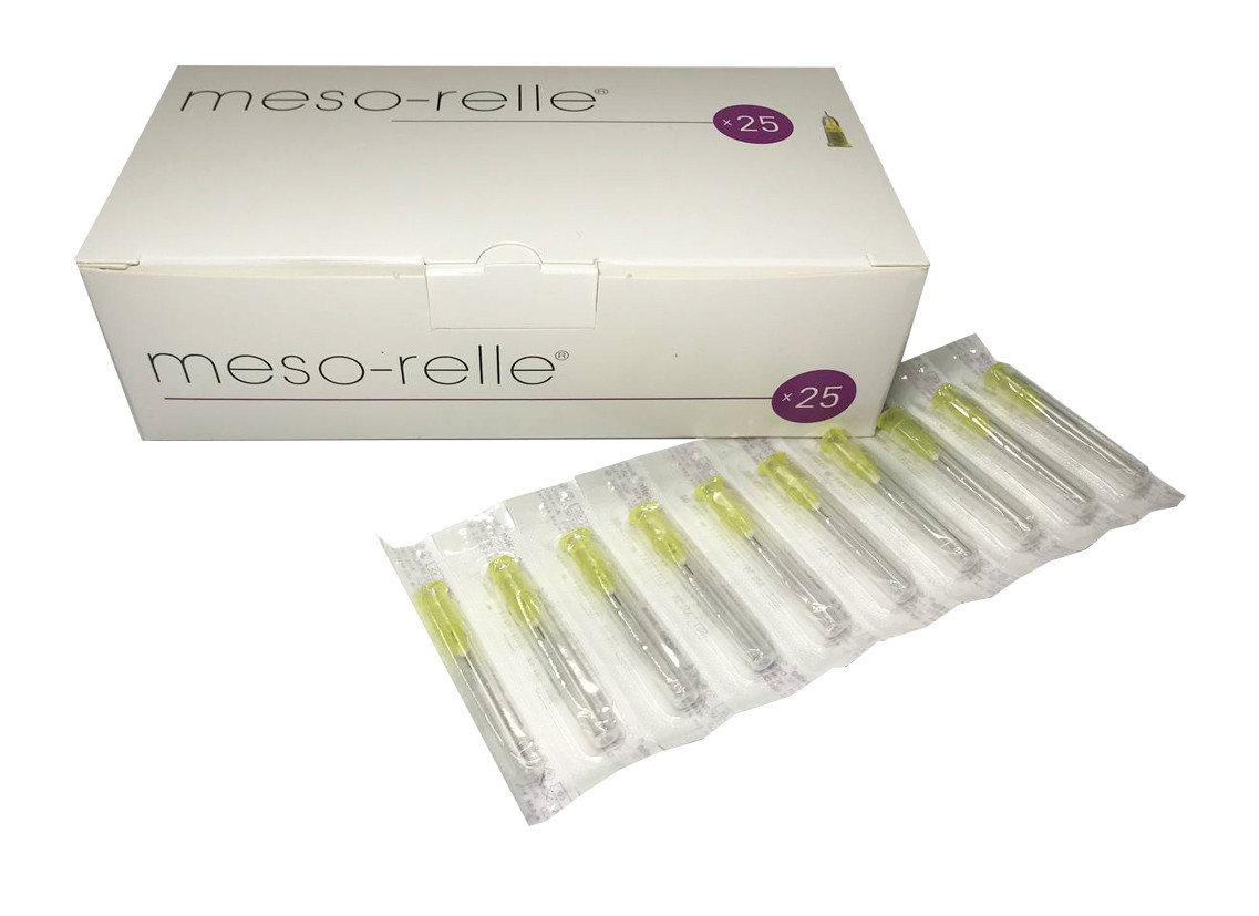 Голки для ін'єкцій мезотерапії Mesorelle 30Gx4 (25 шт)