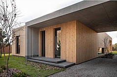 Фасадна дошка планкен косий термососна 80х20х3000мм