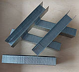 Скоби для степлера будівельного квадратні калені 14х11,3 мм Т53 Сталь під ручний інструмент перетин скоби 0,7 мм упаковка 1000 шт, фото 8