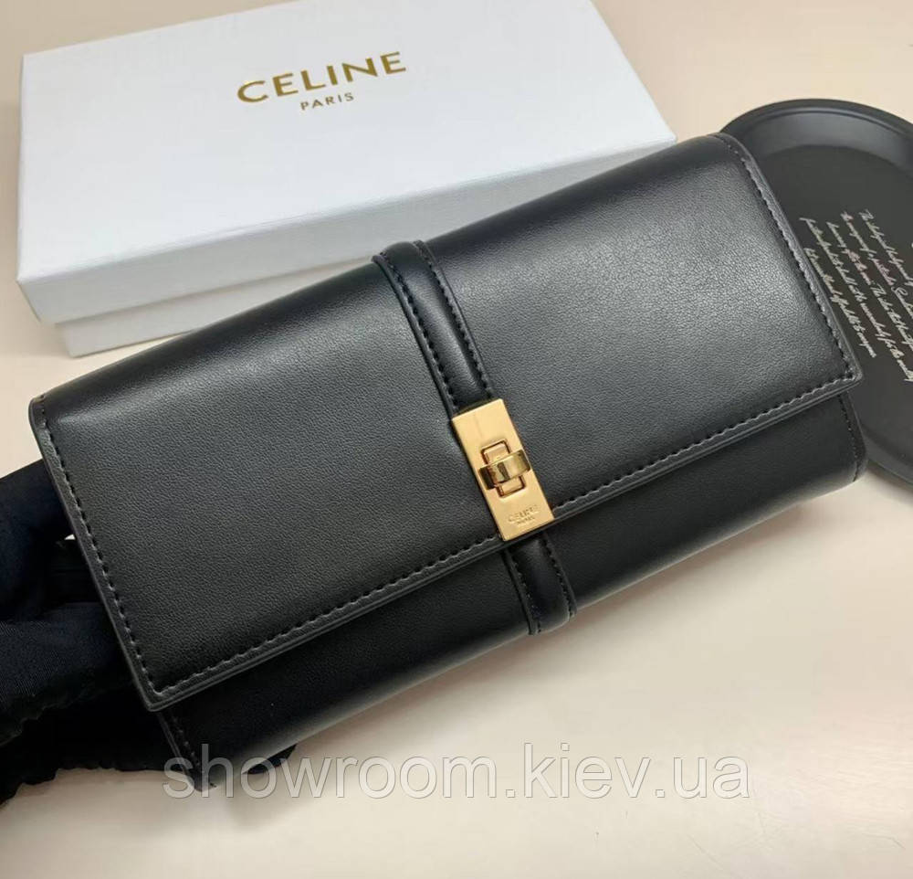 Жіночий брендовий гаманець Celine (924) black