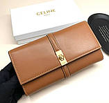Жіночий брендовий гаманець Celine (924) brown, фото 4