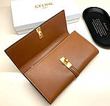 Жіночий брендовий гаманець Celine (924) brown, фото 8