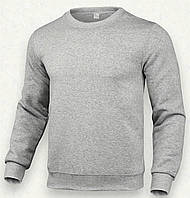 Свитшот утепленный 100% Хлопок - Серый меланж р.48