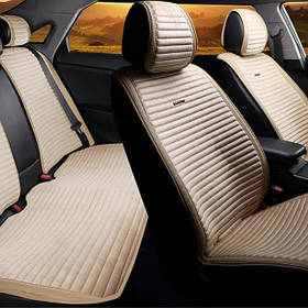 Повний комплект накидок CarFashion, модель MONACO PLUS, бежевий/бежевий