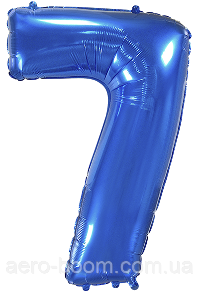 Фольгована цифра Flexmetal 40"(102 см) Синя 7, фото 1