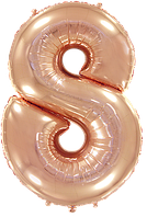 Фольгована цифра Flexmetal 40"(102 см) Рожеве золото 8