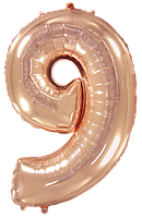 Фольгована цифра Flexmetal 40"(102 см) Рожеве золото 9