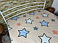 Простирадло на гумці двоспальне "Зірки" | Бязь.140х200 см, фото 4