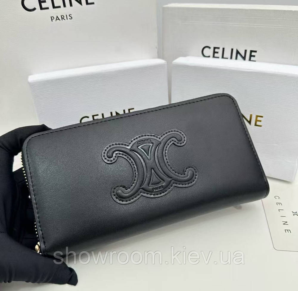 Жіночий гаманець на змійці Celine (А13) чорний