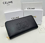 Жіночий гаманець на змійці Celine (А13) чорний, фото 9