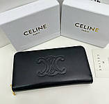 Жіночий гаманець на змійці Celine (А13) чорний, фото 3