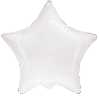Фольгована кулька Flexmetal 18"(45 см) Зірка пастель біла