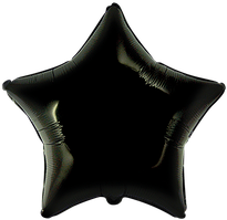 Фольгована кулька Flexmetal 18"(45 см) Зірка пастель чорна