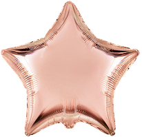 Фольгована кулька Flexmetal 18"(45 см) Зірка металік рожеве золото