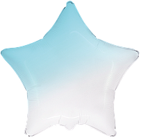 Фольгована кулька Flexmetal 18"(45 см) Зірка градієнт блакитна